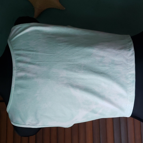 Mint Green Tie Dye Ribbed Cropped Tank Top Women's Size Large - Picture 3 of 8